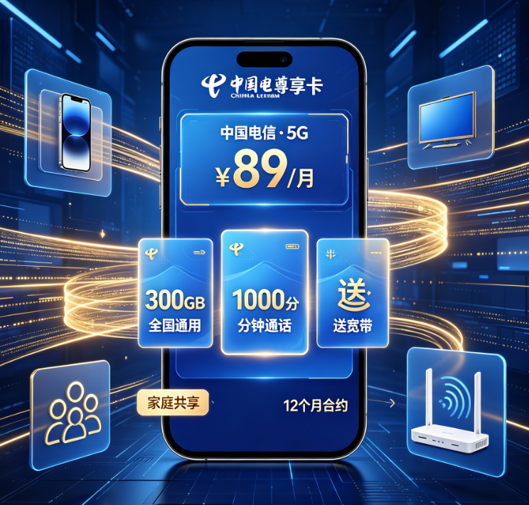 淮南尊享卡-中国电信5G套餐图片